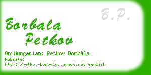borbala petkov business card